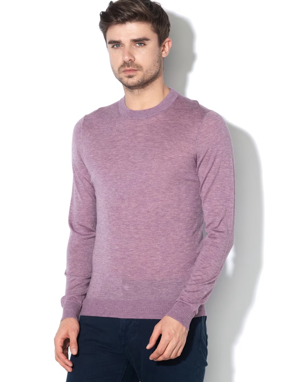 Ted Baker Chemin Light Purple Crew Neck Jumper Sweater Wool Cashmere 6 US 44 XXL